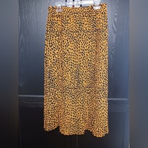 Navy Dot J Crew Pleated Women's Skirt